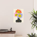 Never Grow Old Flower Vase - Forever Young Quote Poster Gallery Image 2