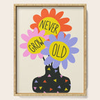 Never Grow Old Flower Vase - Forever Young Quote Serving Tray Gallery Image 1