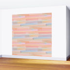 Abstract Watercolor Waves in Peach Sunrise Wall Mural Gallery Image 2