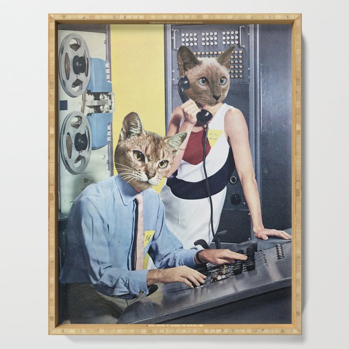 Cat Espionage Serving Tray Gallery Image 1