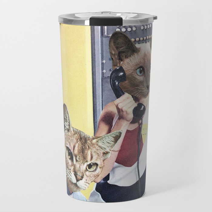 Cat Espionage Travel Mug Gallery Image 1