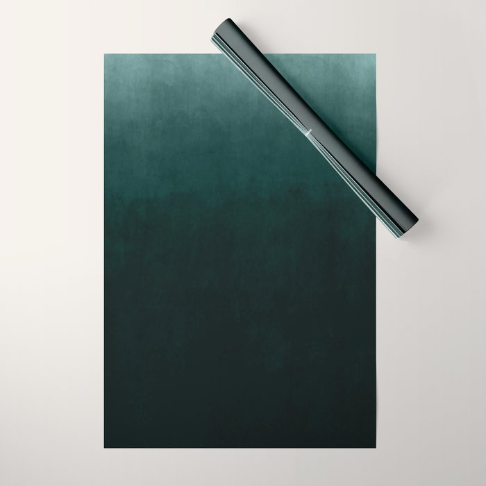 Ombre Emerald Wrapping Paper Gallery Image 1