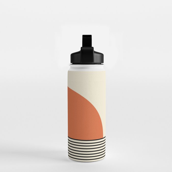 Sunrise Sunset I - Orange Black Water Bottle Gallery Image 2