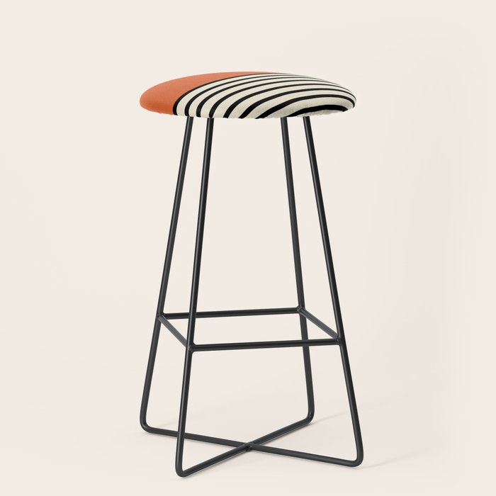 Sunrise Sunset I - Orange Black Stool Gallery Image 1