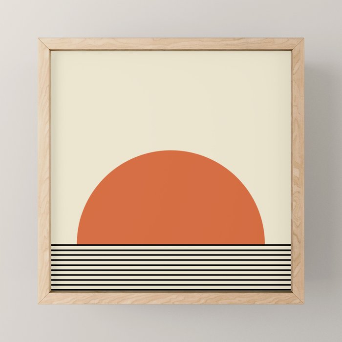 Sunrise Sunset I - Orange Black Mini Art Print Gallery Image 1
