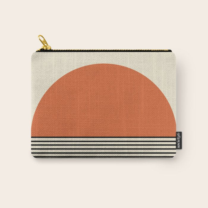 Sunrise Sunset I - Orange Black Carry All Pouch Gallery Image 1