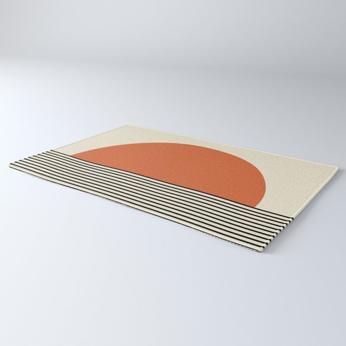 Sunrise Sunset I - Orange Black Rug Gallery Image 3