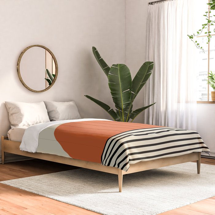 Sunrise Sunset I - Orange Black Comforter Gallery Image 2