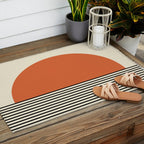 Sunrise Sunset I - Orange Black Outdoor Rug Gallery Image 2