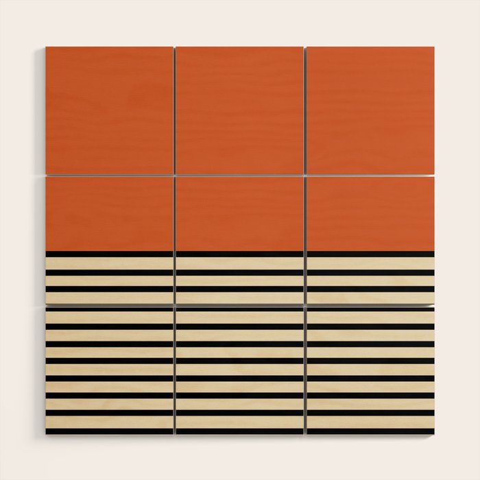 Sunrise Sunset I - Orange Black Wood Wall Art Gallery Image 1