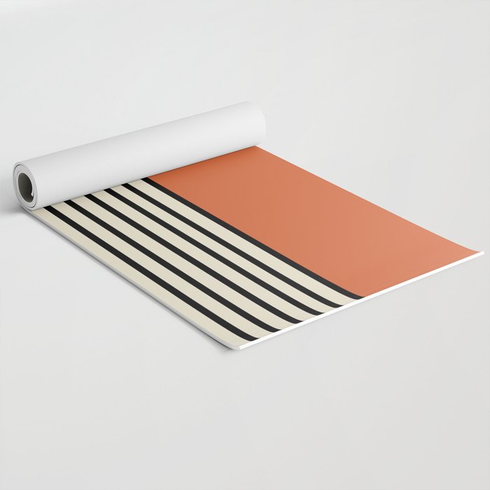 Sunrise Sunset I - Orange Black Yoga Mat Gallery Image 2