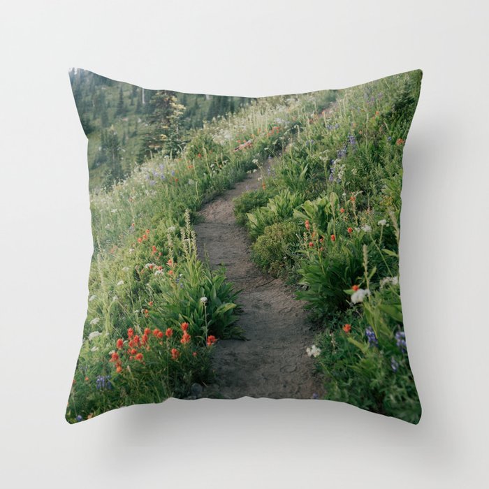 Wildflower Hike Throw Pillow Gallery Image 1