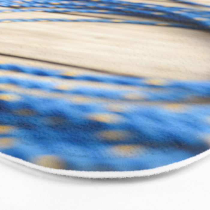 Blue Line Nautical minimalist photograph Bath Mat Gallery Image 3