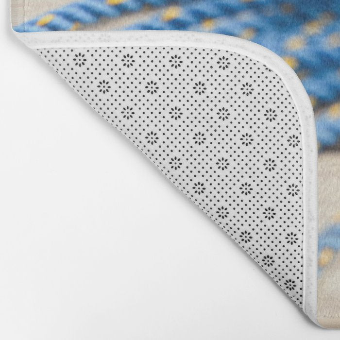 Blue Line Nautical minimalist photograph Bath Mat Gallery Image 2