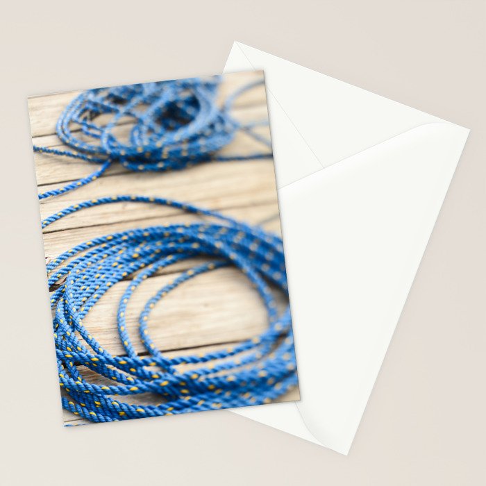 Blue Line Nautical minimalist photograph Stationery Card Gallery Image 2