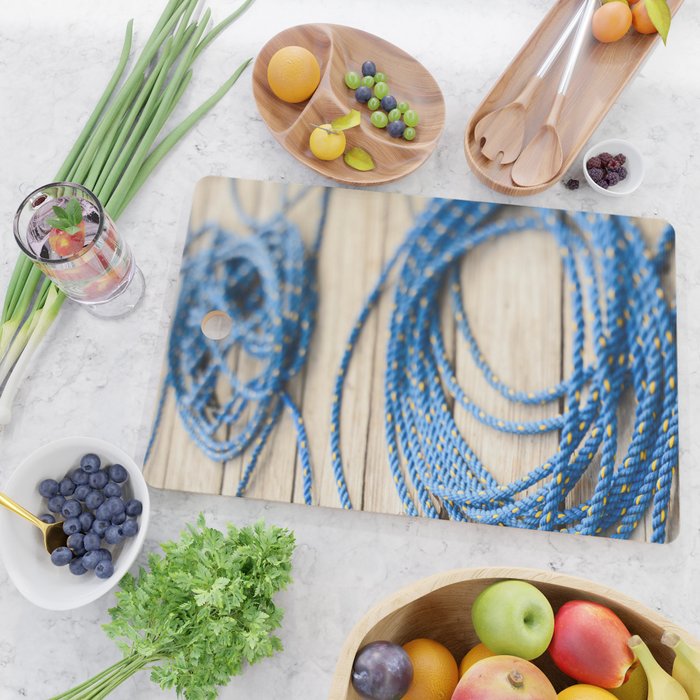 Blue Line Nautical minimalist photograph Cutting Board Gallery Image 2