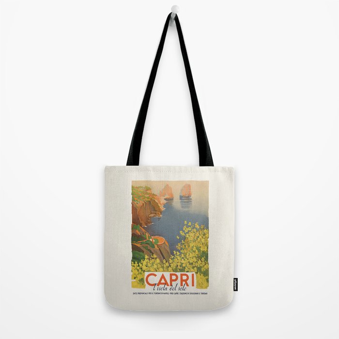 Capri Italy Vintage Travel Poster, 1948 Tote Bag Gallery Image 2