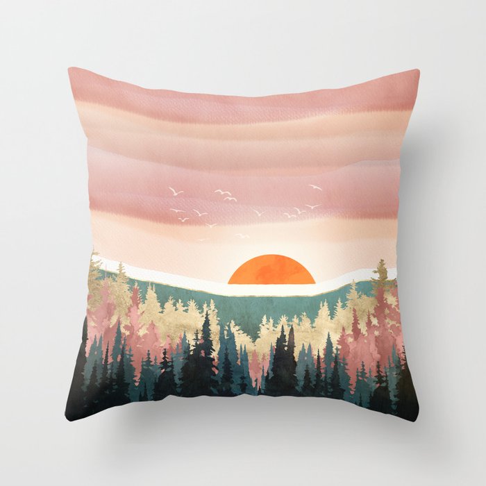 Dusk Calm Throw Pillow Gallery Image 6