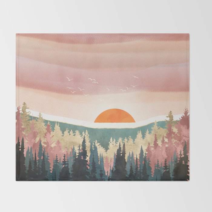 Dusk Calm Throw Blanket Gallery Image 2