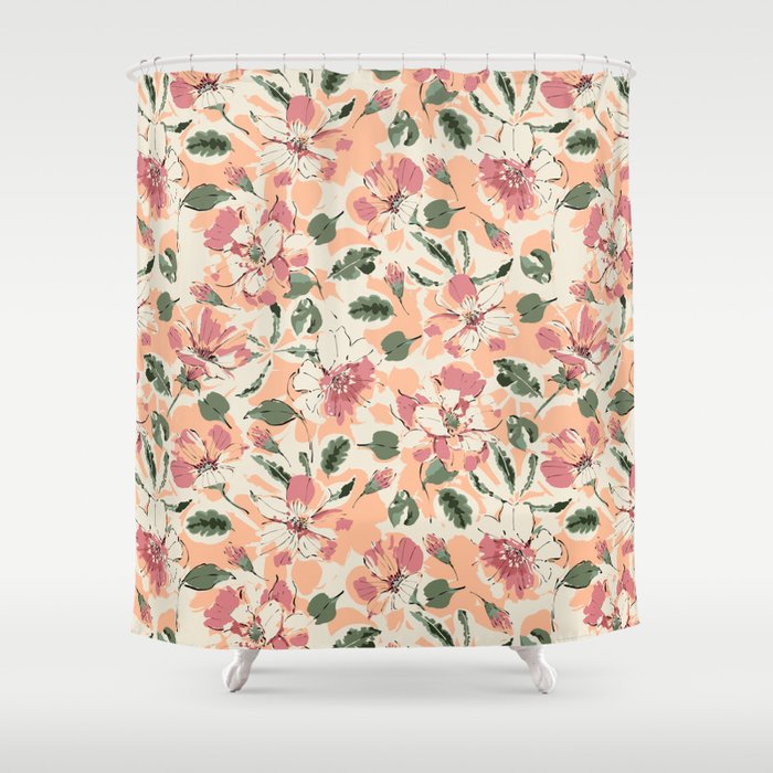 Modern tropical garden PF01 Shower Curtain Gallery Image 1