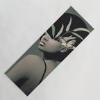 Lady With Butterfly  Yoga Mat Gallery Image 1