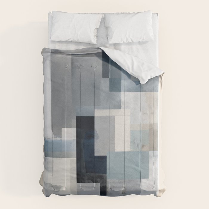 Soft Blue Forms I Comforter Gallery Image 1