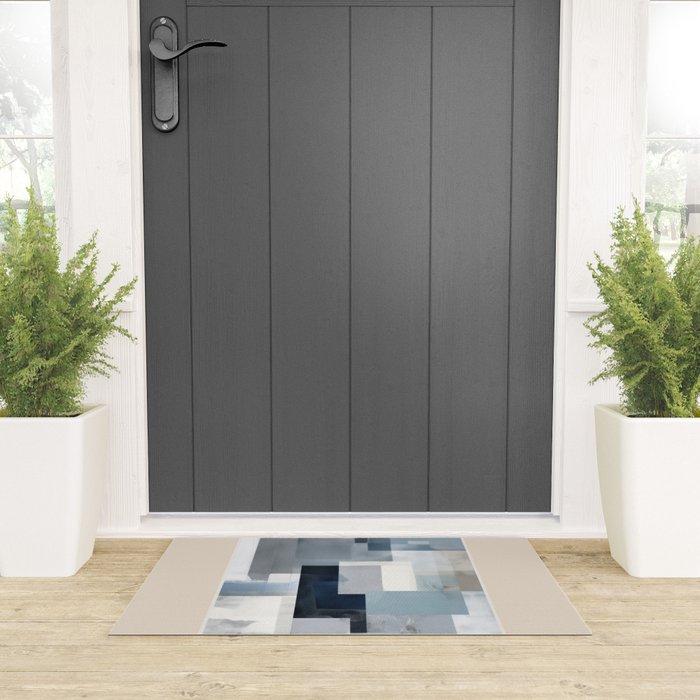 Soft Blue Forms I Welcome Mat Gallery Image 3