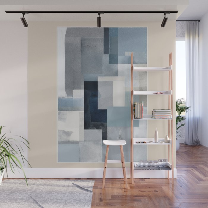 Soft Blue Forms I Wall Mural Gallery Image 1