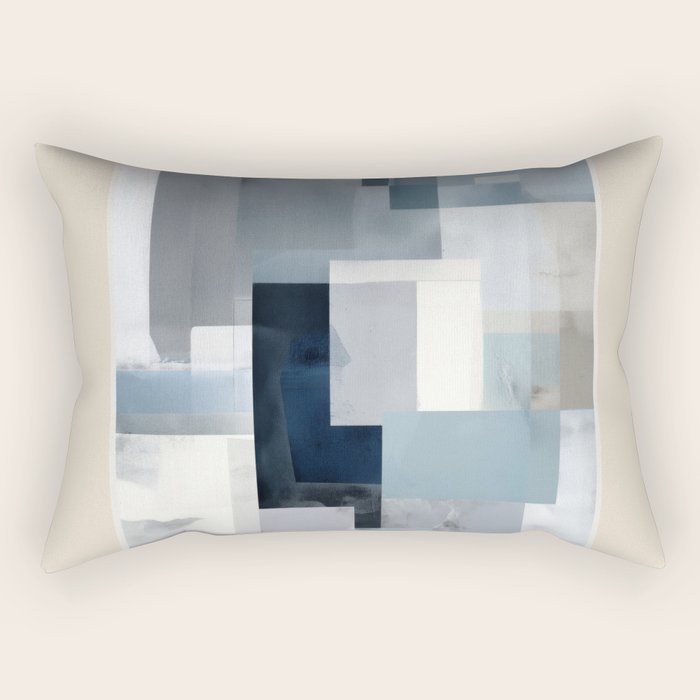 Soft Blue Forms I Rectangular Pillow Gallery Image 2
