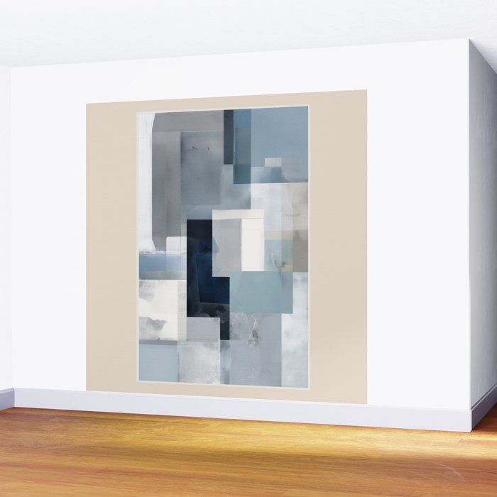 Soft Blue Forms I Wall Mural Gallery Image 2