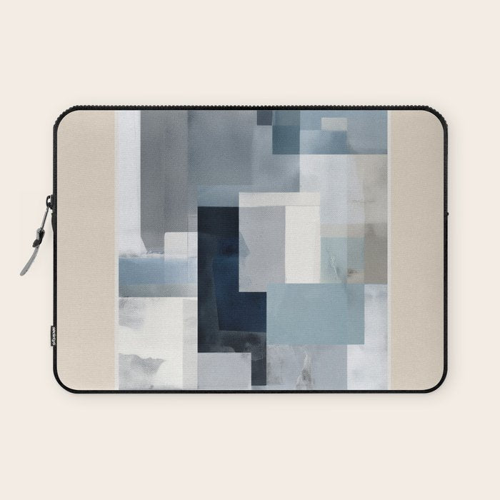 Soft Blue Forms I Laptop Sleeve Gallery Image 1