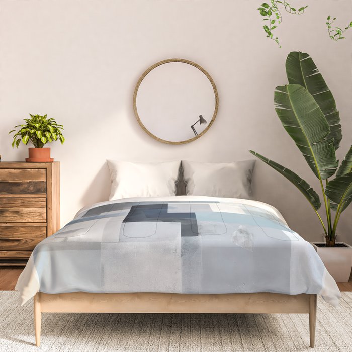 Soft Blue Forms I Comforter Gallery Image 3