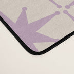 Midcentury Modern Atomic Starburst Pattern Lilac Cream Desk Mat Gallery Image 4