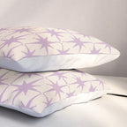 Midcentury Modern Atomic Starburst Pattern Lilac Cream Pillow Sham Gallery Image 3