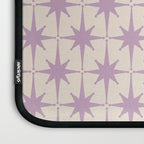 Midcentury Modern Atomic Starburst Pattern Lilac Cream Laptop Sleeve Gallery Image 3