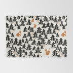Black Forest fox and hare Rug Gallery Image 2