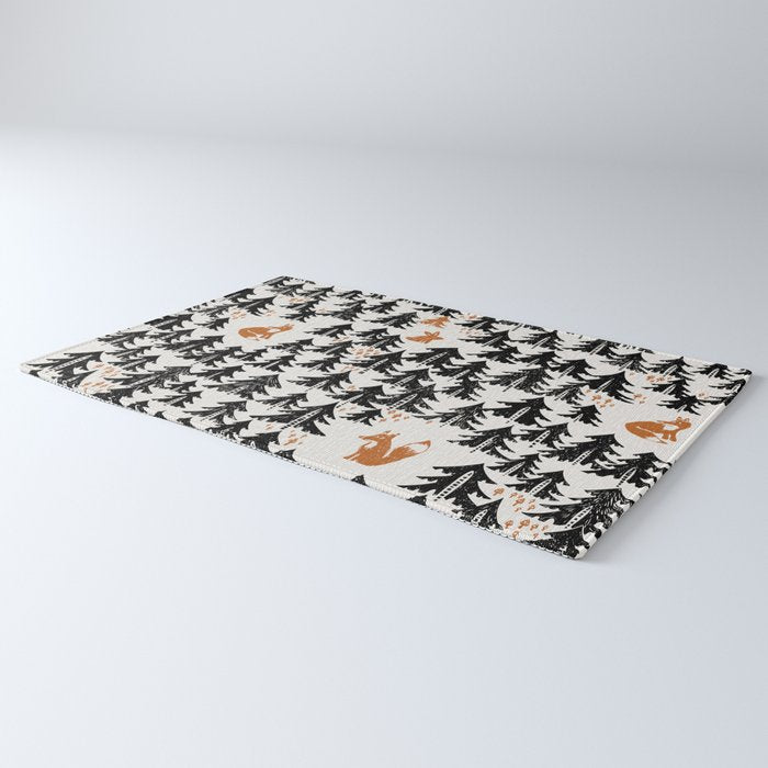 Black Forest fox and hare Rug Gallery Image 3