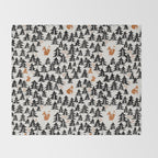 Black Forest fox and hare Throw Blanket Gallery Image 2