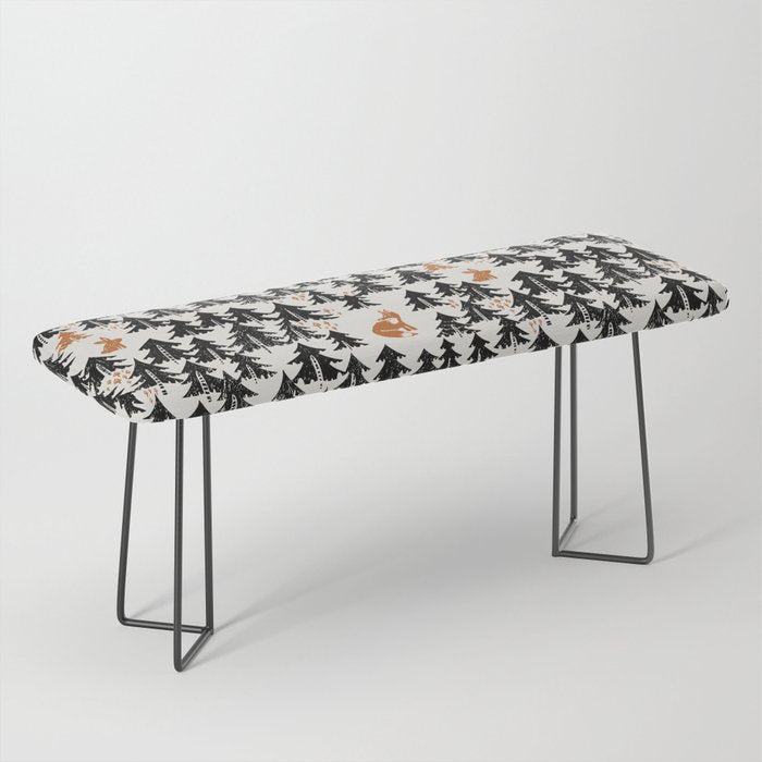 Black Forest fox and hare Bench Gallery Image 1