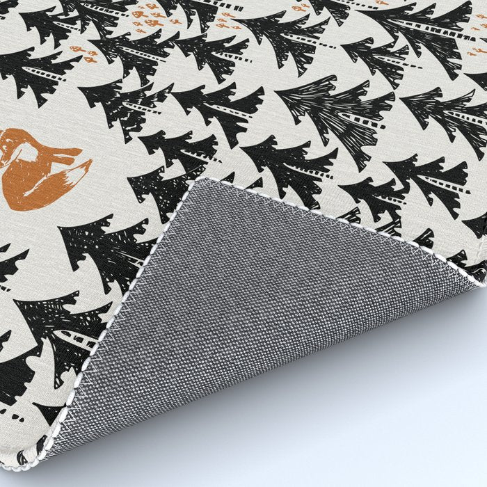 Black Forest fox and hare Rug Gallery Image 4