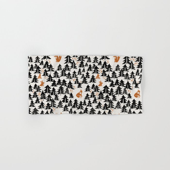 Black Forest fox and hare Bath Towel Gallery Image 1