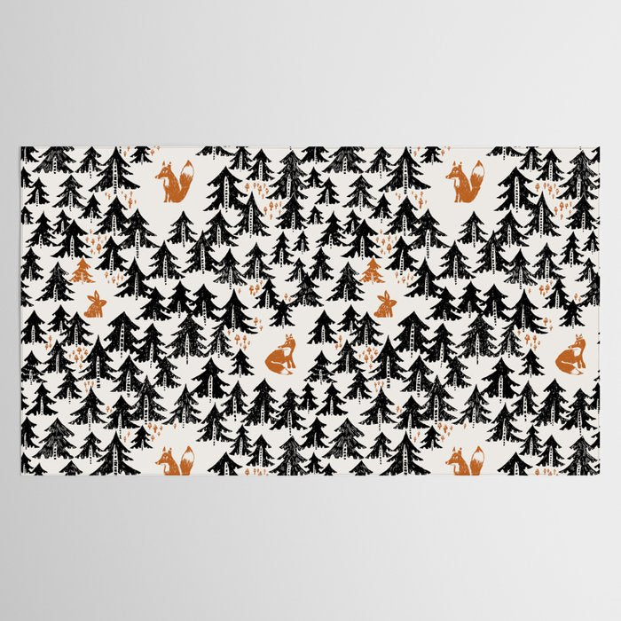 Black Forest fox and hare Tablecloth Gallery Image 2