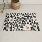 Black Forest fox and hare Rug Gallery Image 1