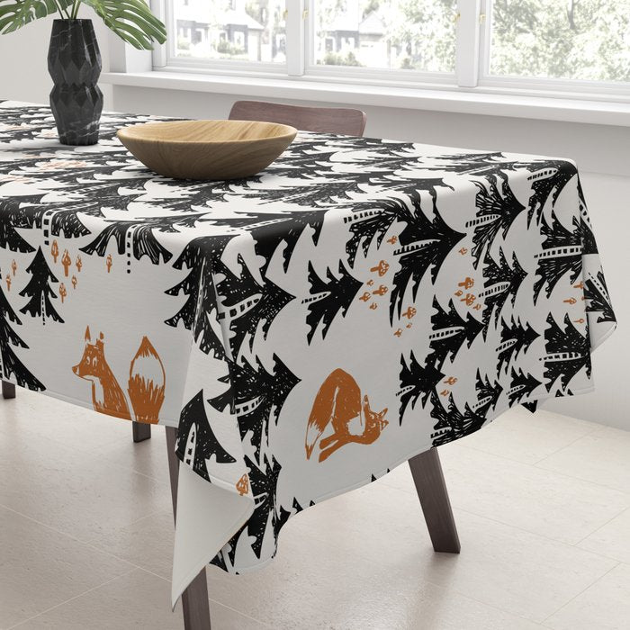 Black Forest fox and hare Tablecloth Gallery Image 3