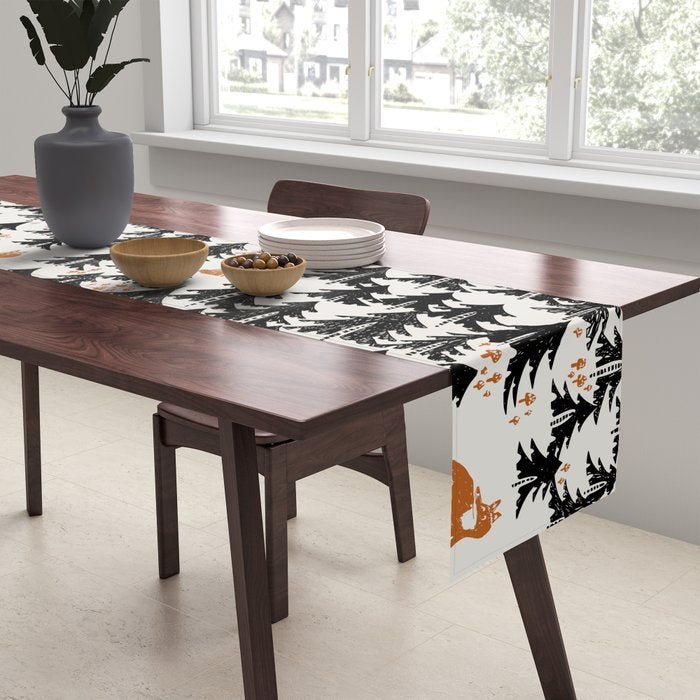 Black Forest fox and hare Table Runner Gallery Image 2