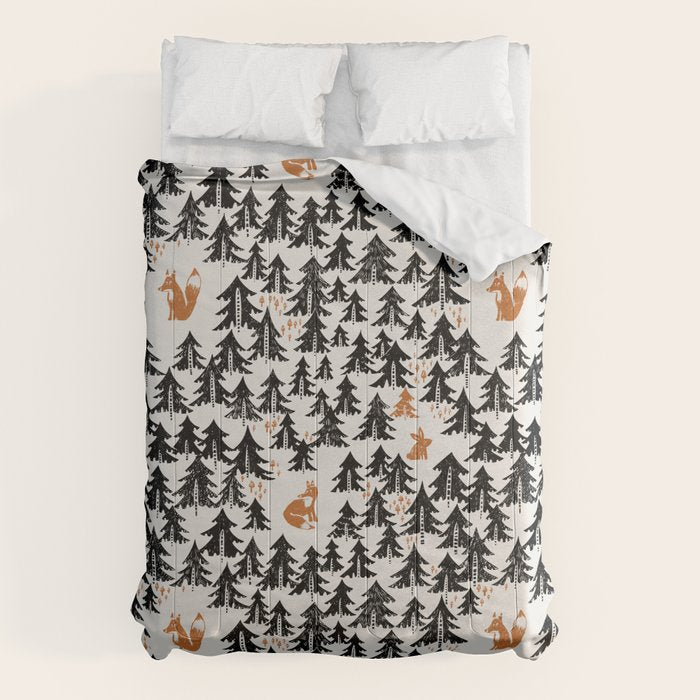 Black Forest fox and hare Comforter Gallery Image 6