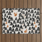 Black Forest fox and hare Outdoor Rug Gallery Image 1