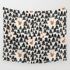 Black Forest fox and hare Wall Tapestry Gallery Image 4