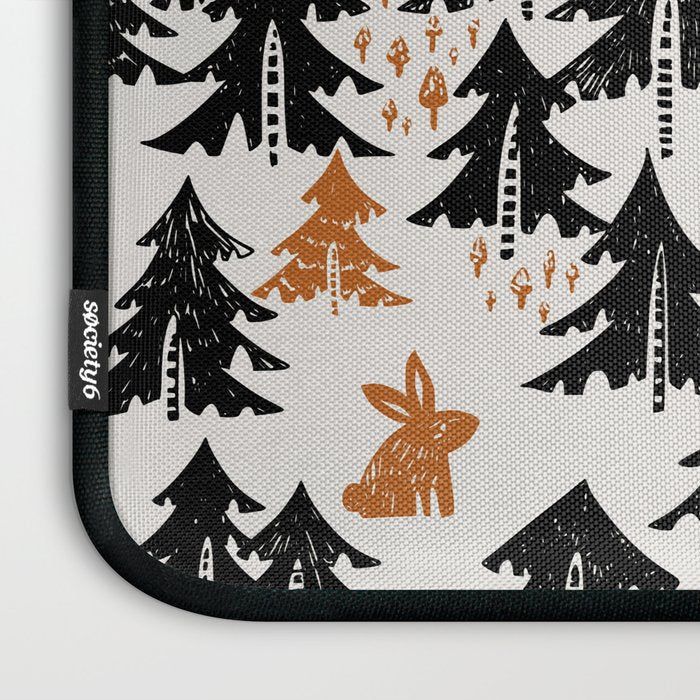 Black Forest fox and hare Laptop Sleeve Gallery Image 3