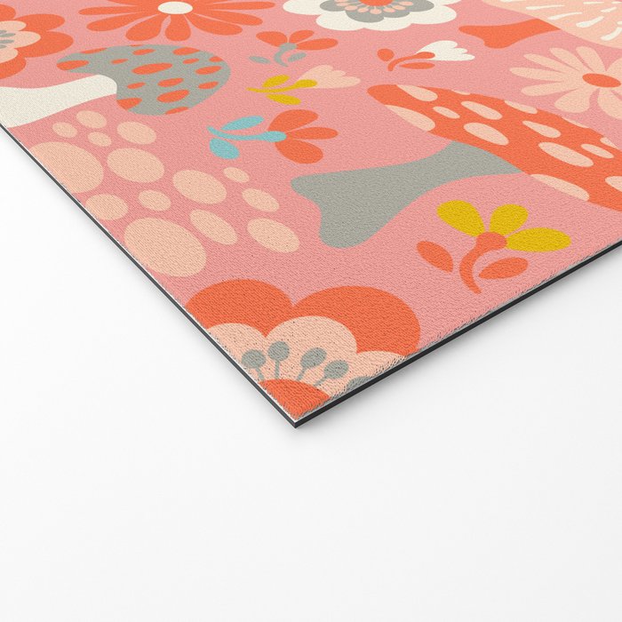 Wild Woodland Floral Mushrooms Welcome Mat Gallery Image 2